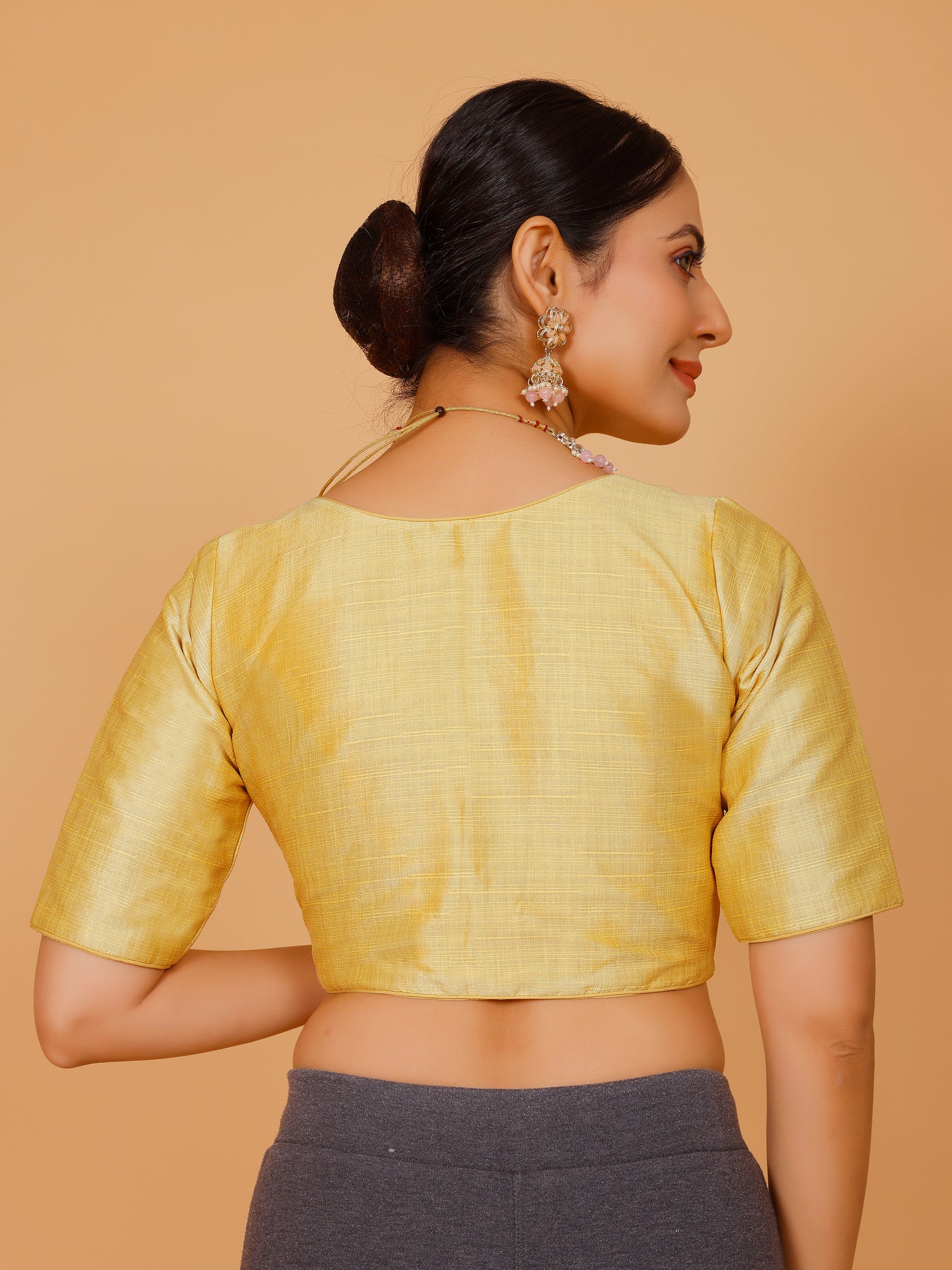 Ladies Silk Plain Blouse