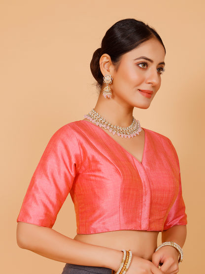 Ladies Silk Plain Blouse
