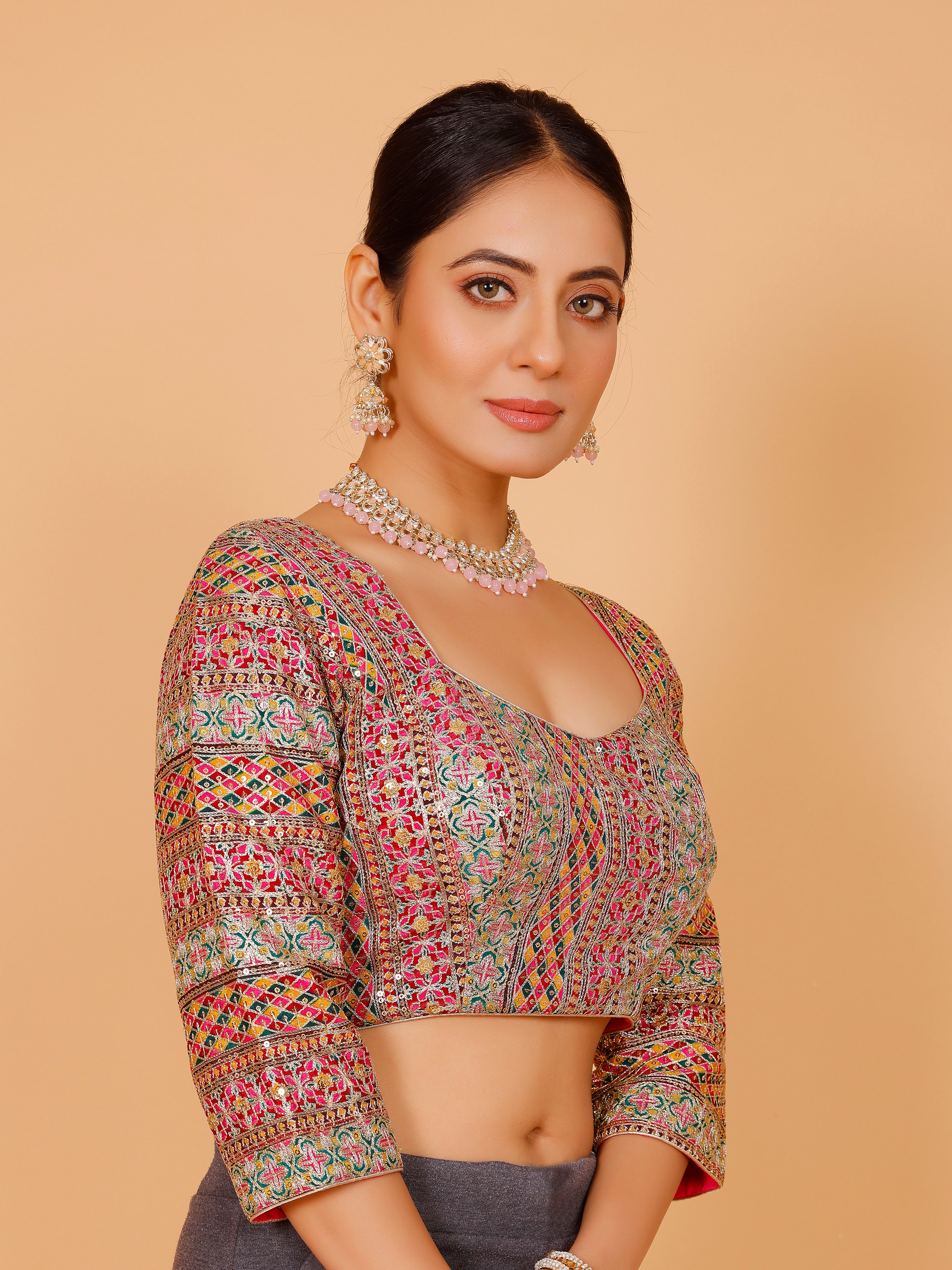 Ladies Silk Zari Work Blouse