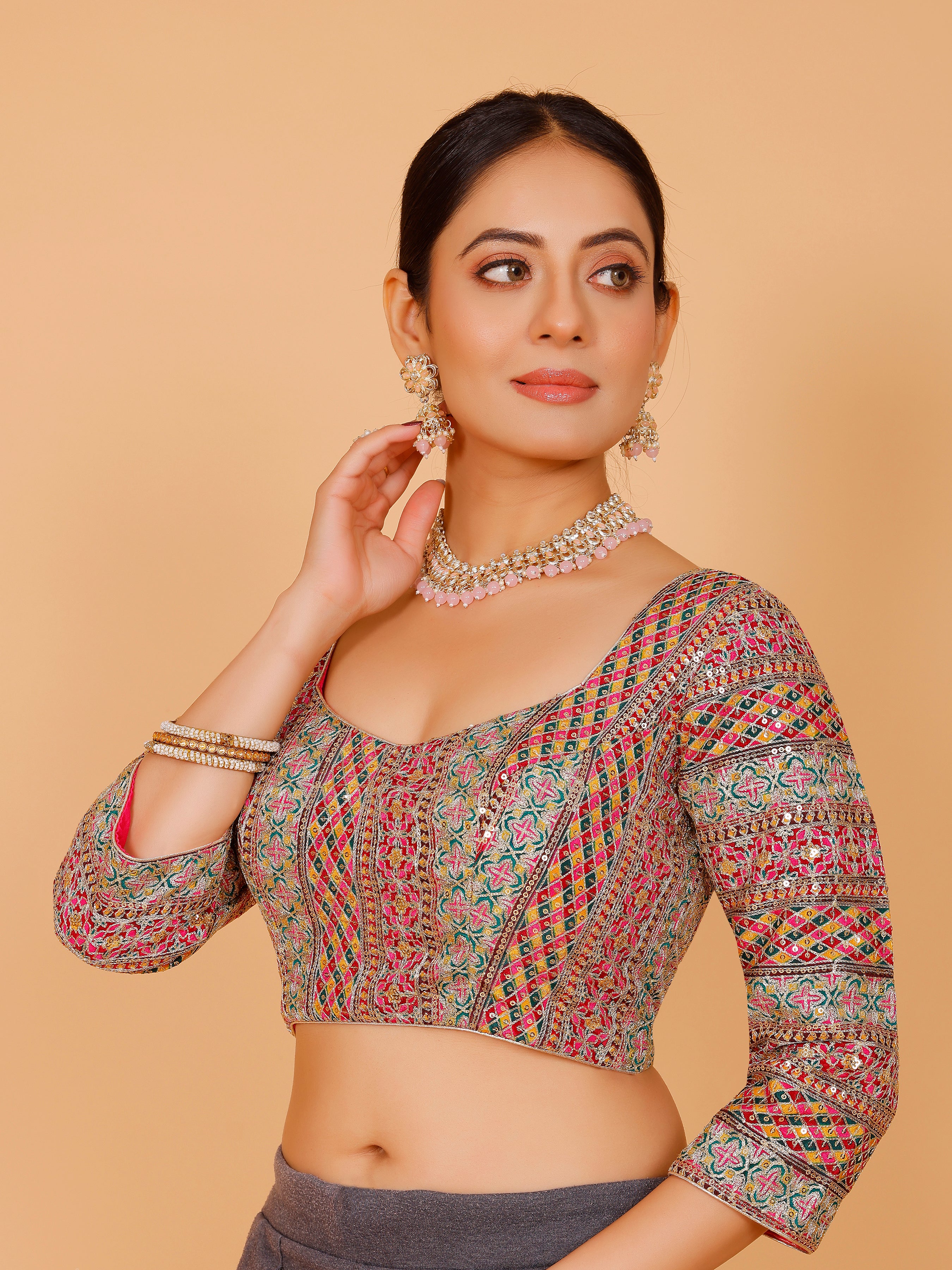 Ladies Silk Zari Work Blouse