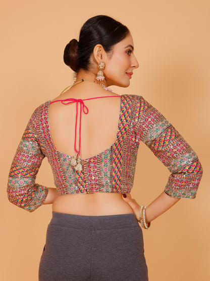 Ladies Silk Zari Work Blouse