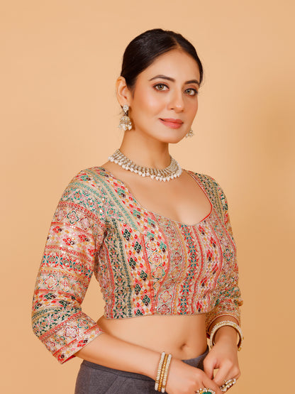 Ladies Silk Zari Work Blouse