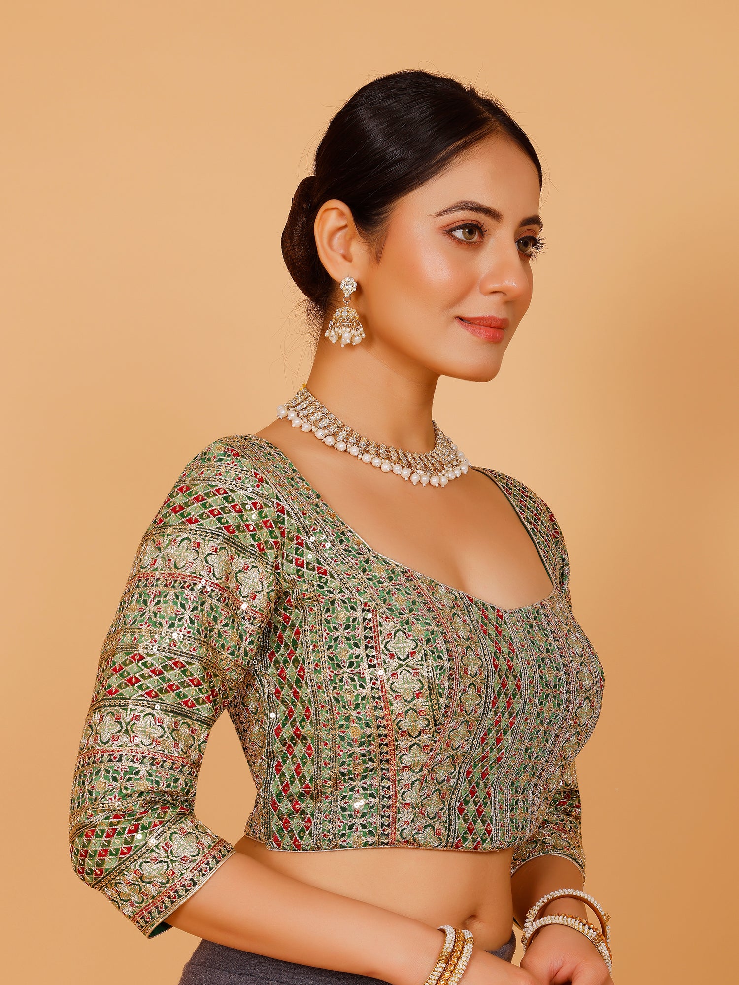 Ladies Silk Zari Work Blouse