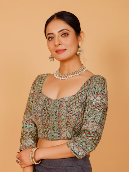 Ladies Silk Zari Work Blouse