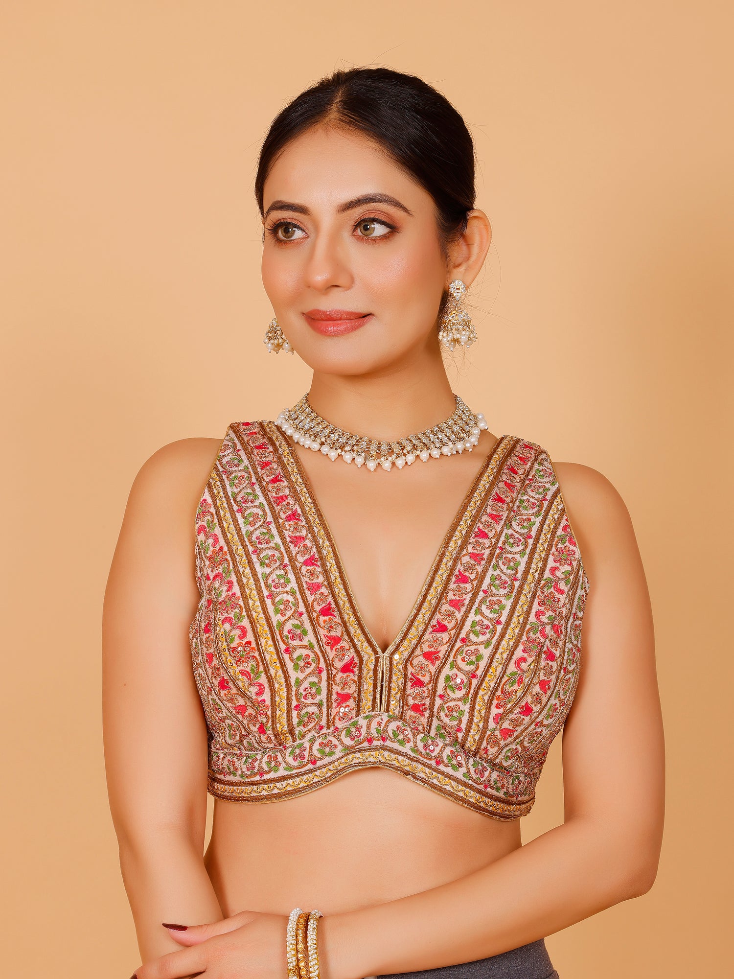 Georgette Zari Work Blouse