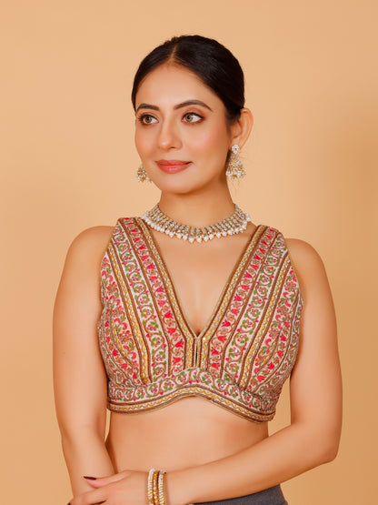 Georgette Zari Work Blouse