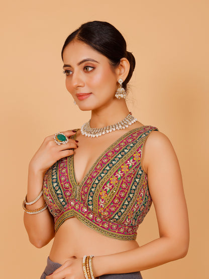 Georgette Zari Work Blouse