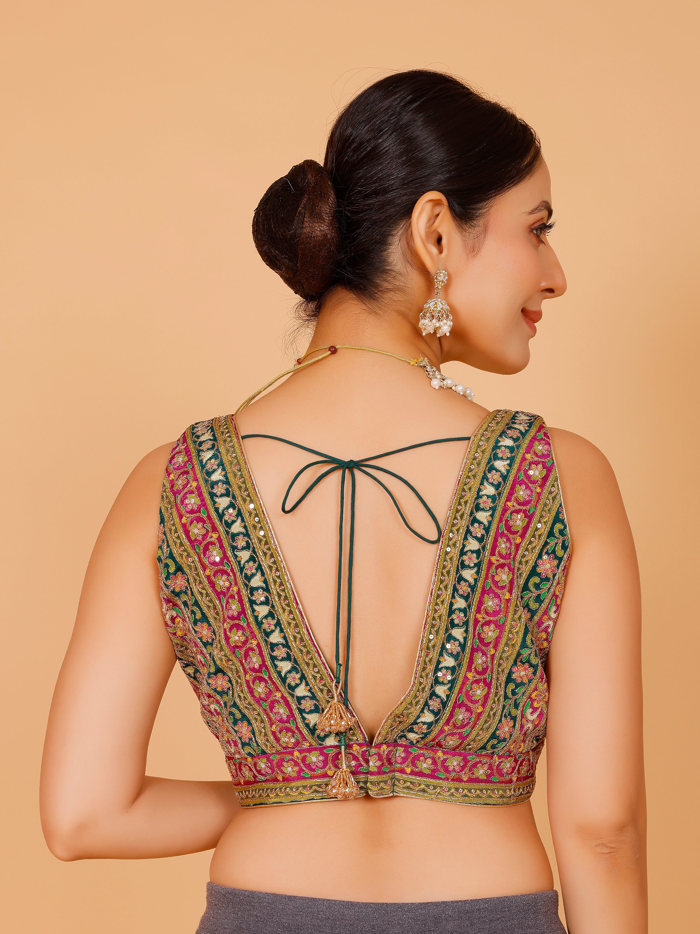 Georgette Zari Work Blouse