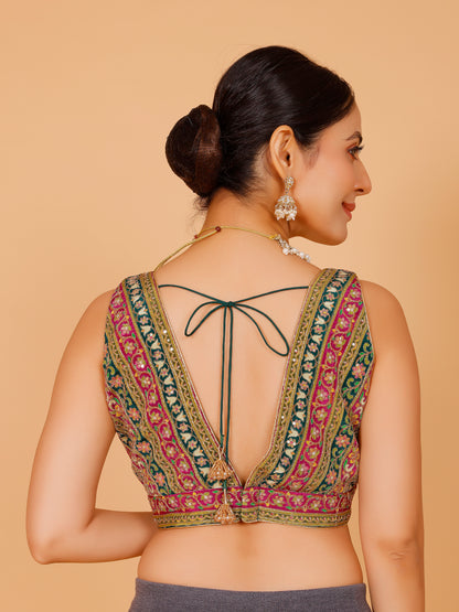 Georgette Zari Work Blouse