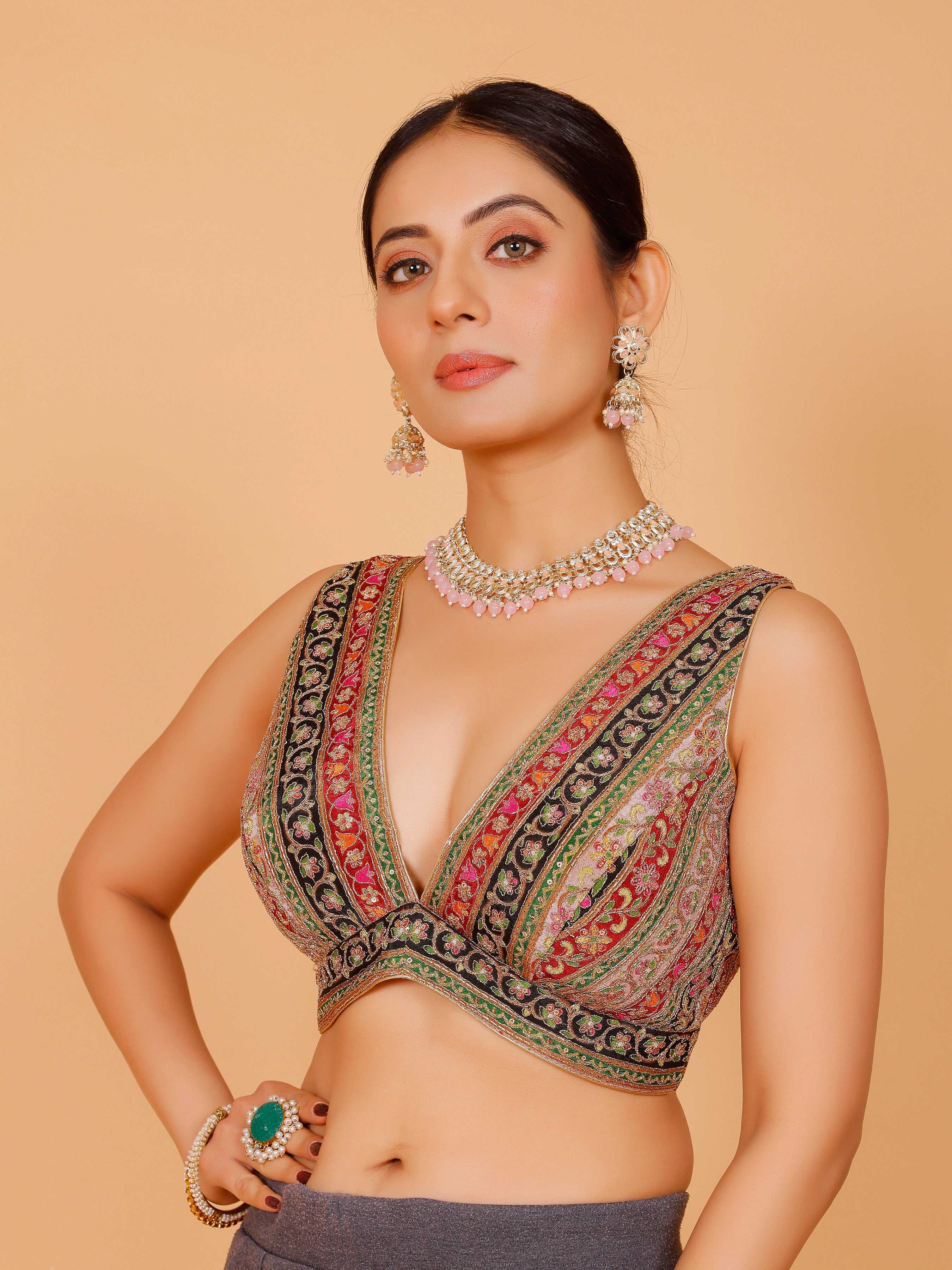 Georgette Zari Work Blouse