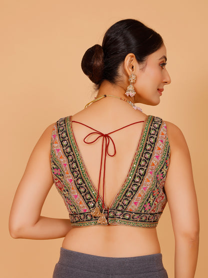 Georgette Zari Work Blouse