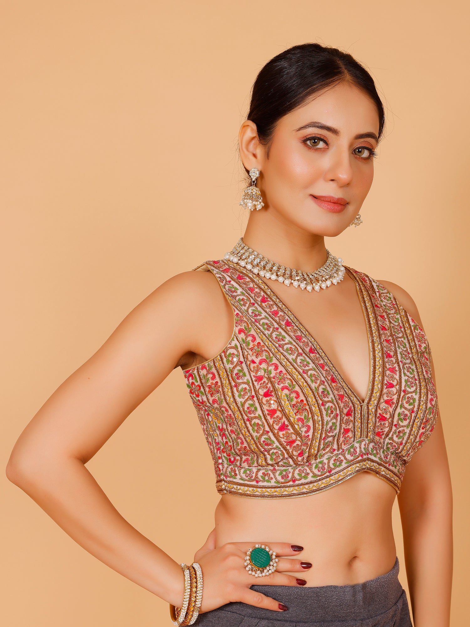 Georgette Zari Work Blouse