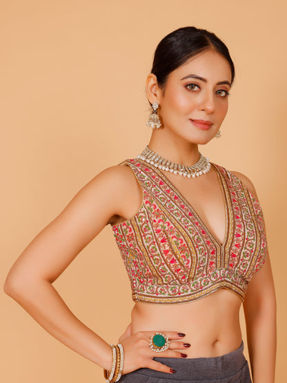 Georgette Zari Work Blouse