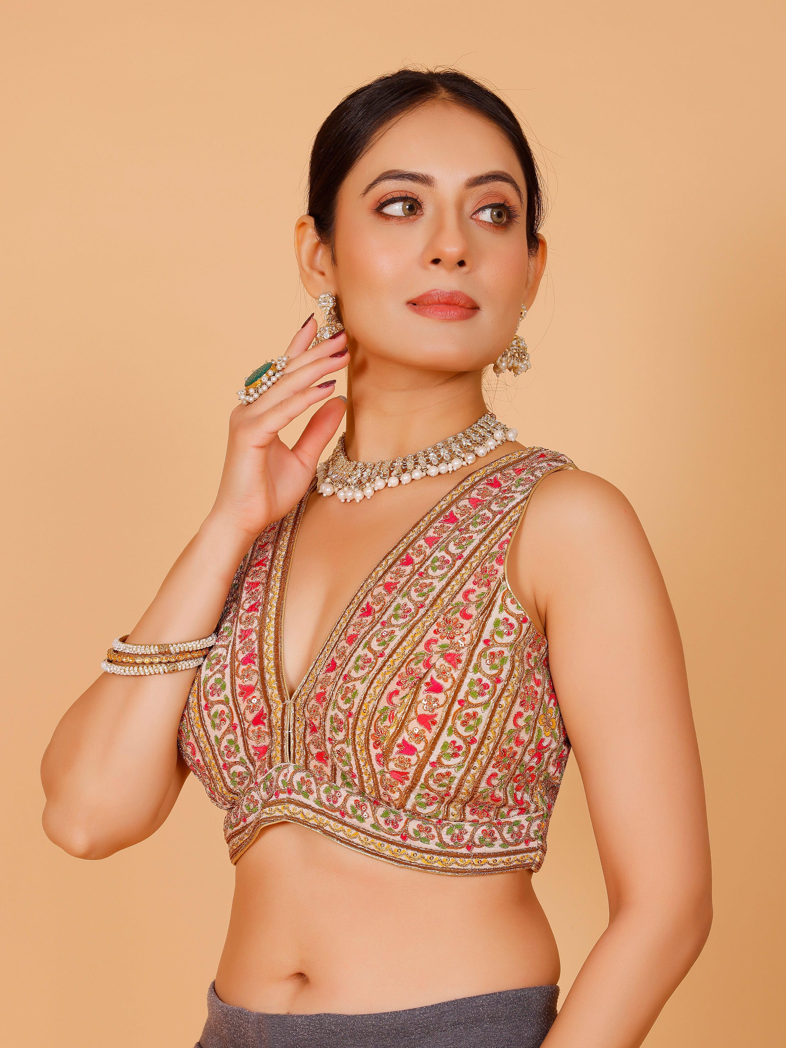 Georgette Zari Work Blouse