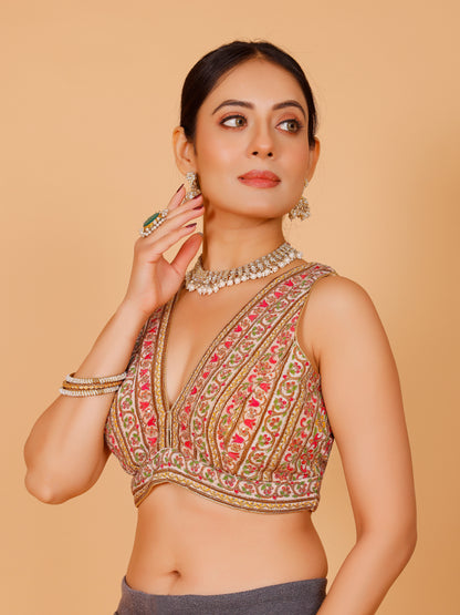 Georgette Zari Work Blouse