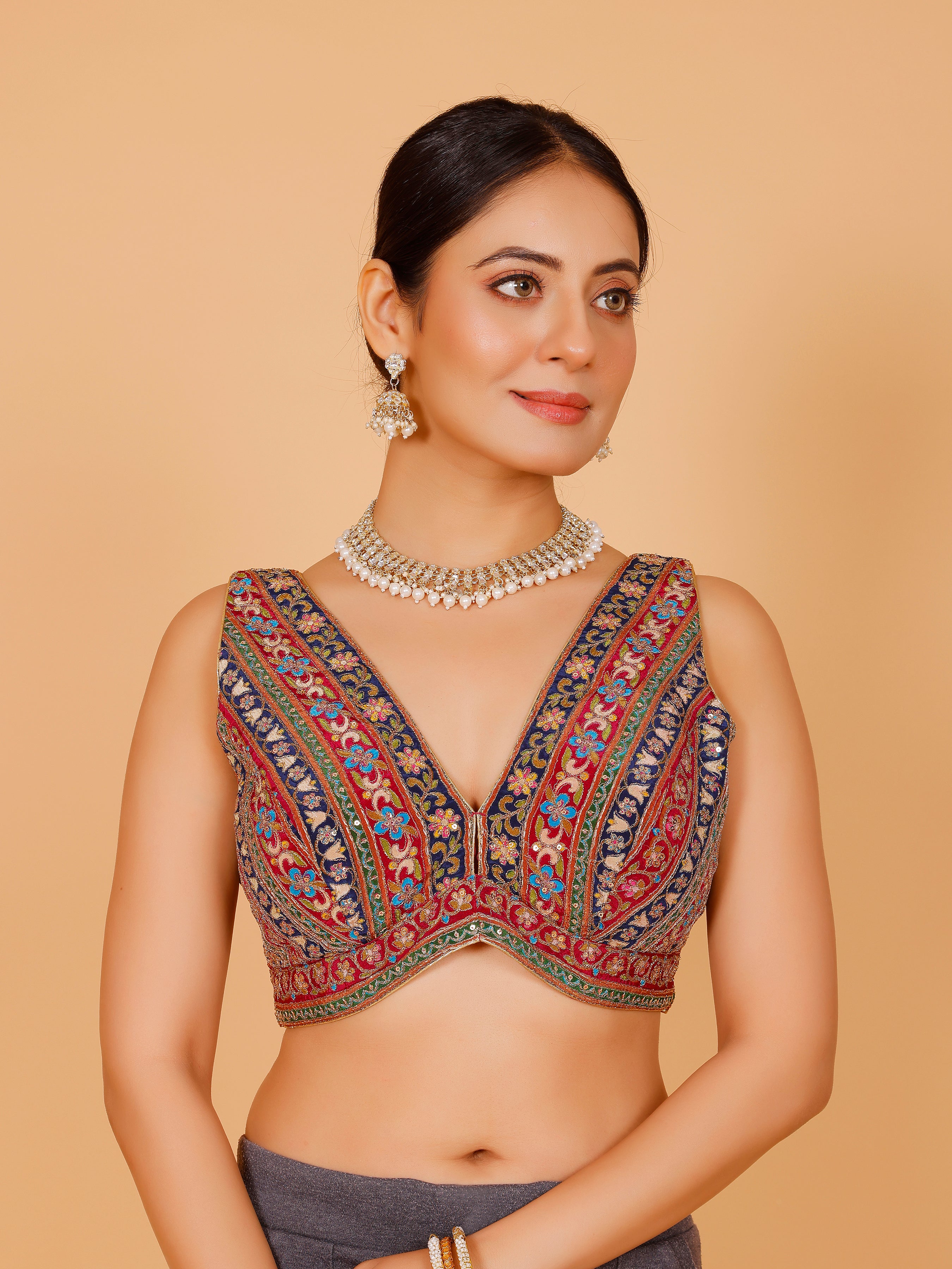 Georgette Zari Work Blouse