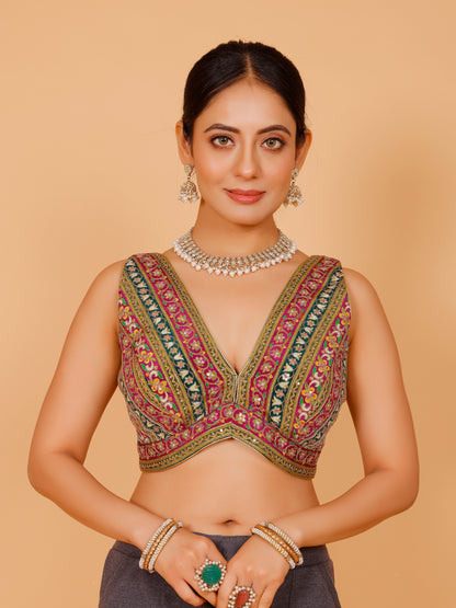 Georgette Zari Work Blouse