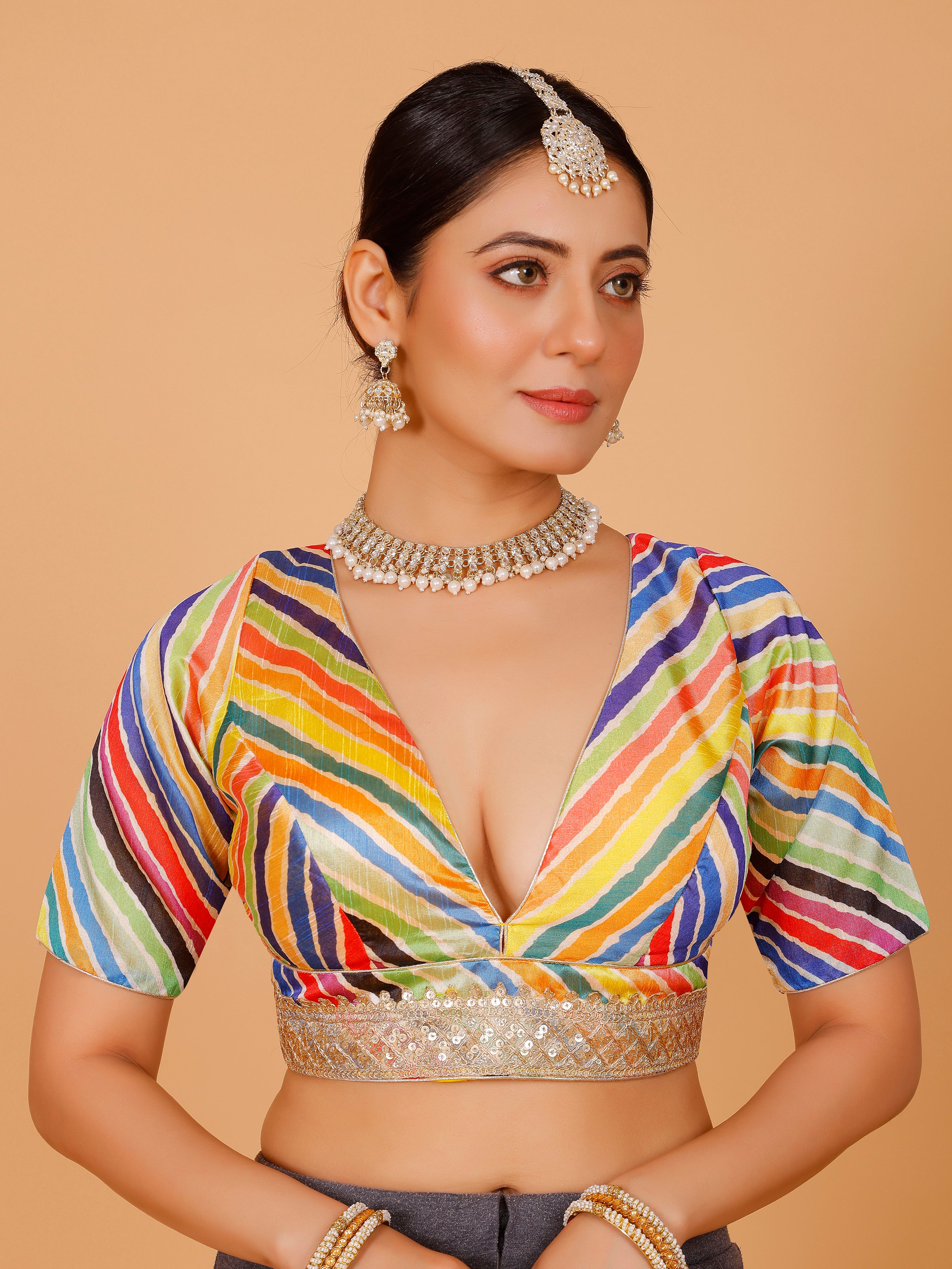 Silk Zari Tiki Work Blouse