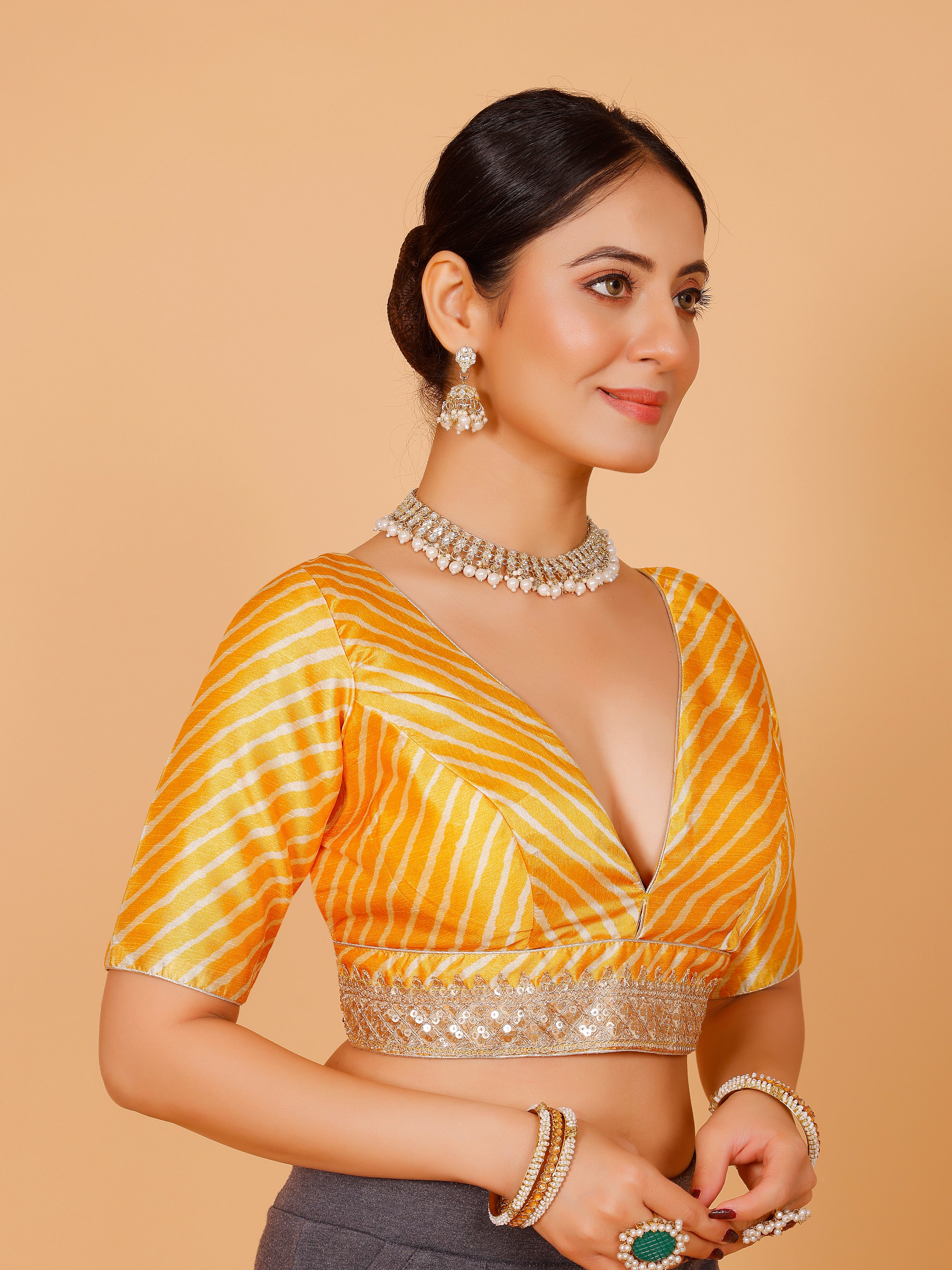 Silk Zari Tiki Work Blouse