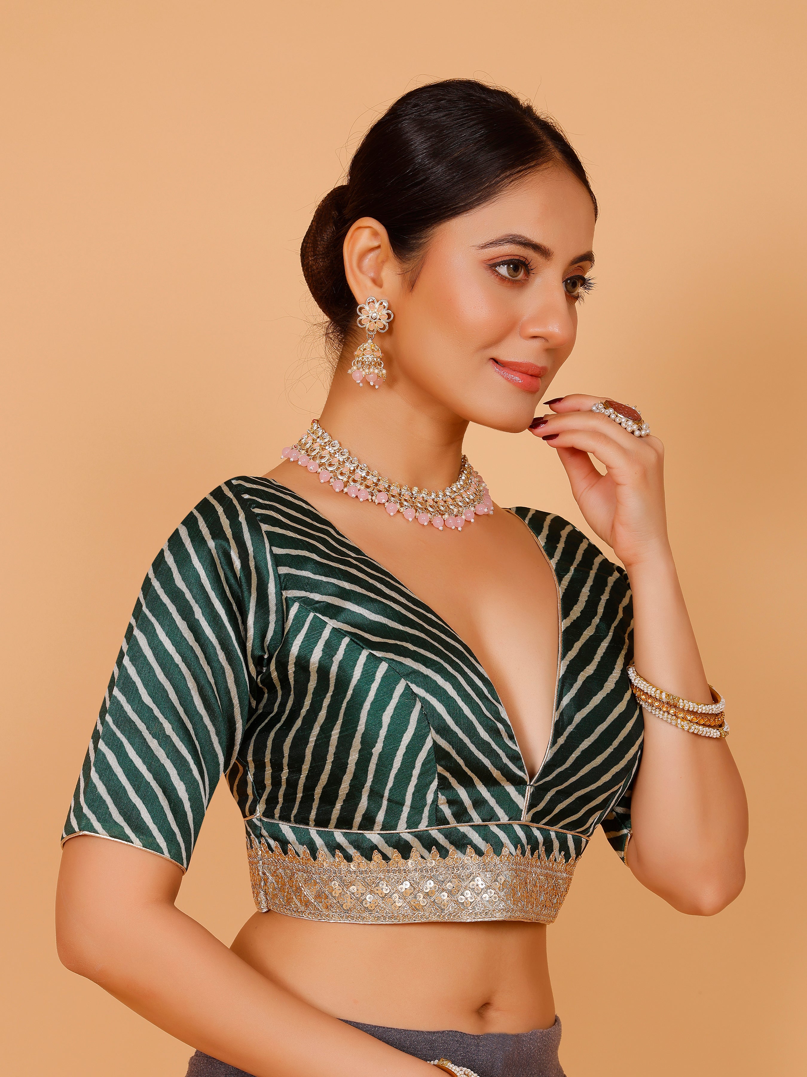 Silk Zari Tiki Work Blouse