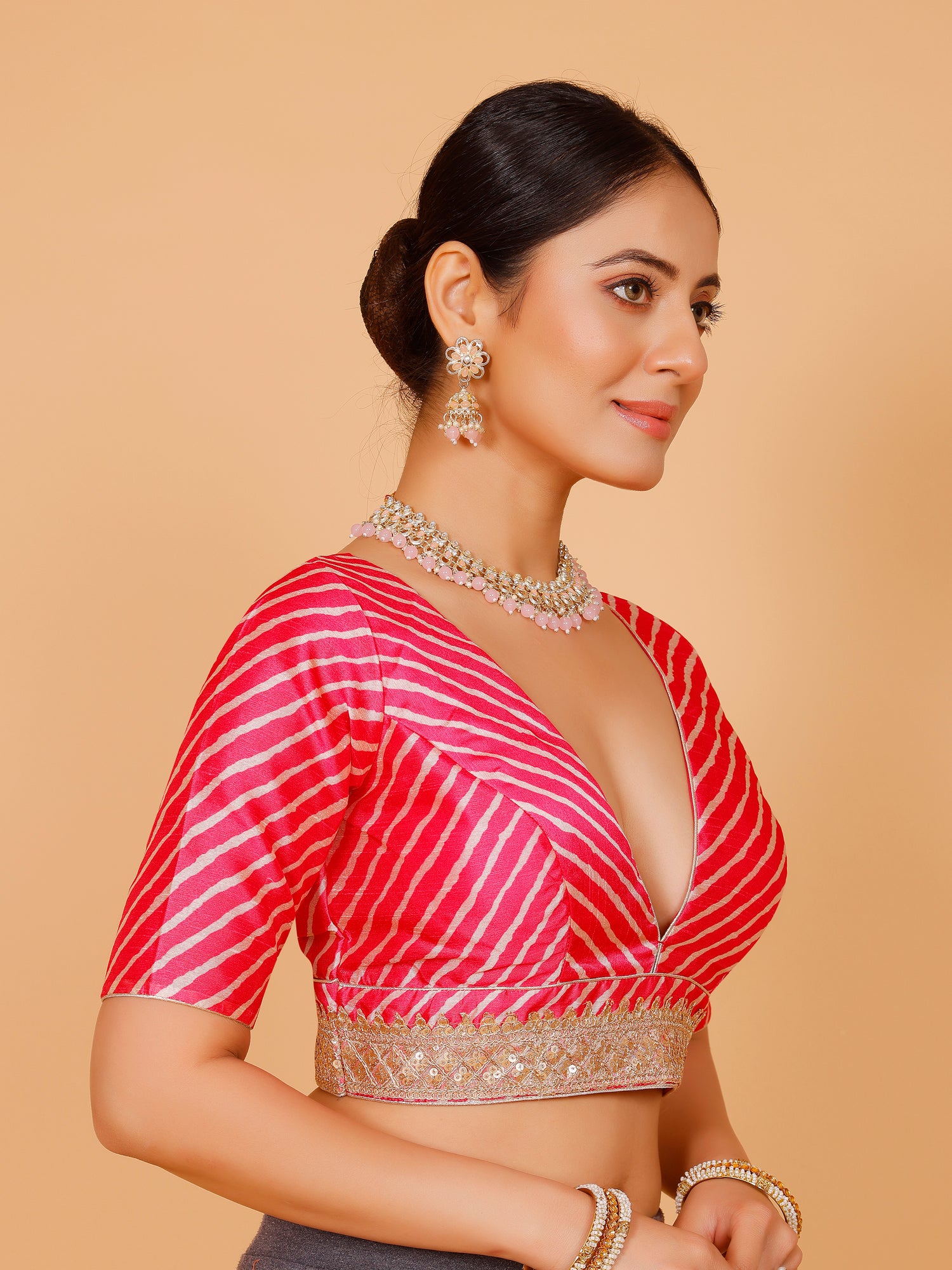 Silk Zari Tiki Work Blouse