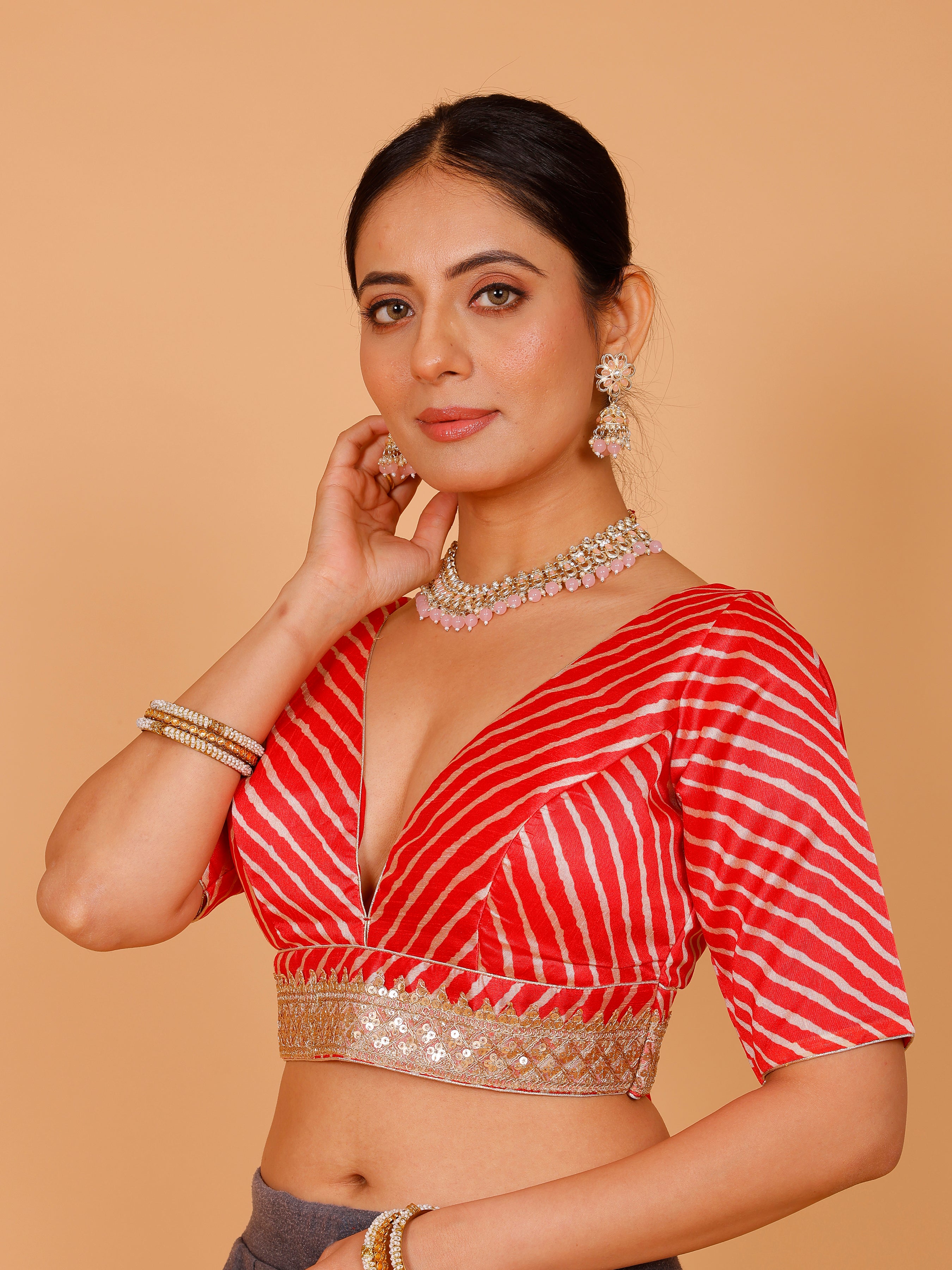 Silk Zari Tiki Work Blouse