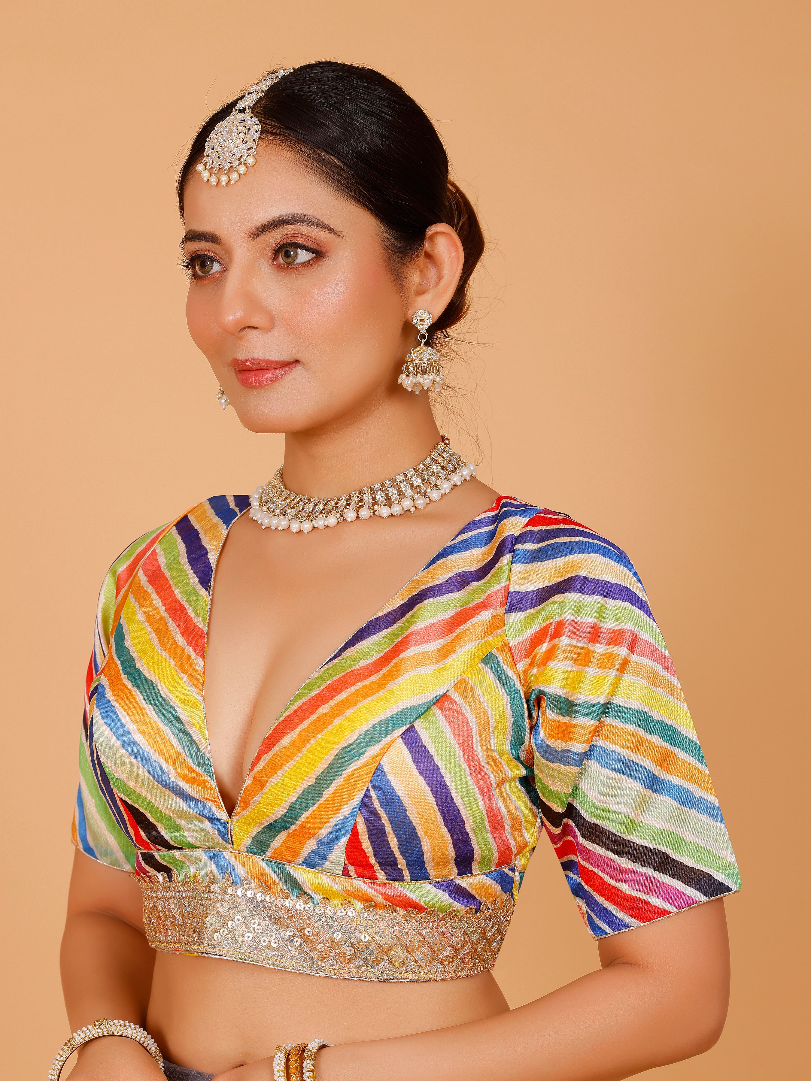 Silk Zari Tiki Work Blouse