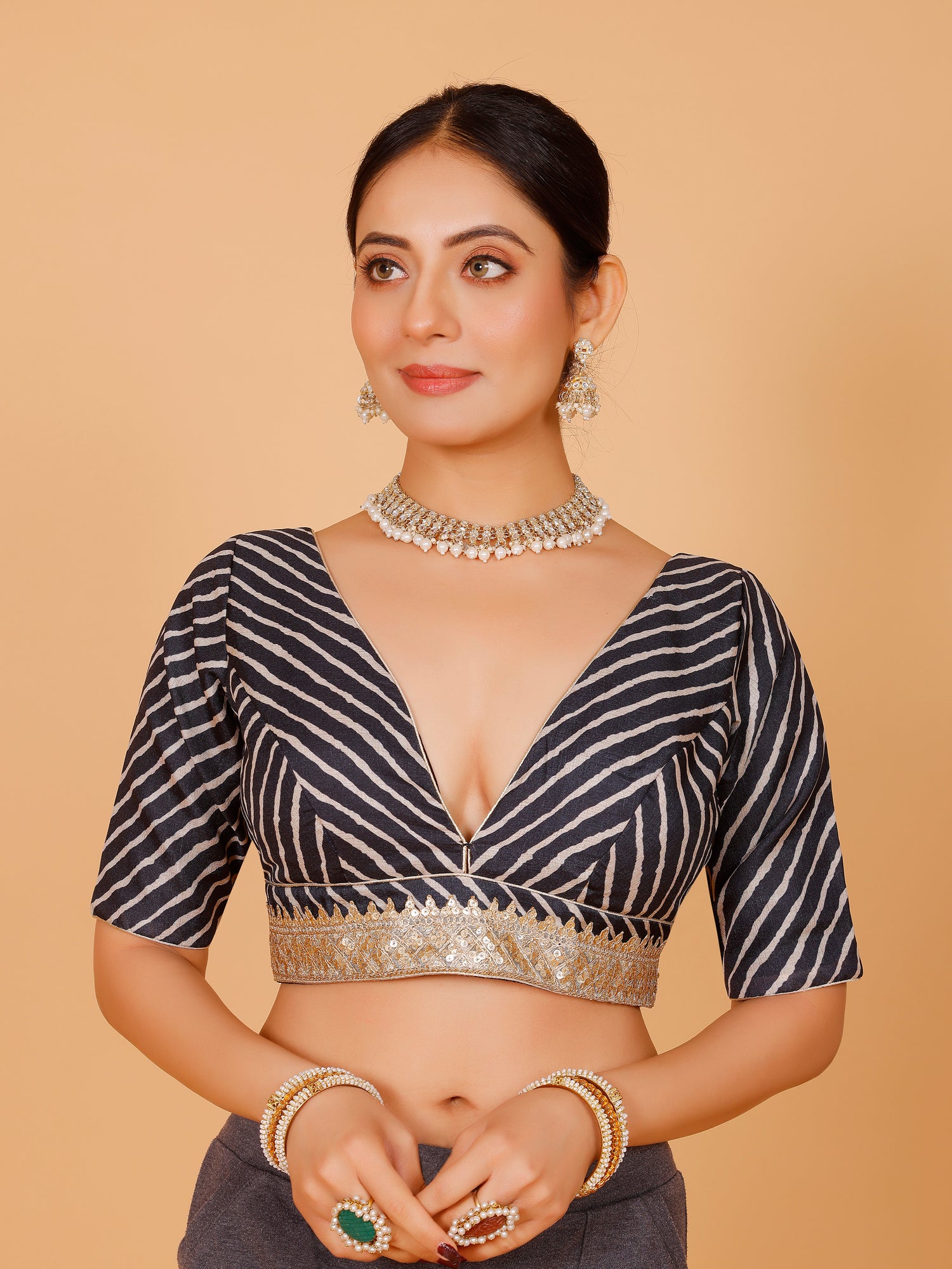 Silk Zari Tiki Work Blouse