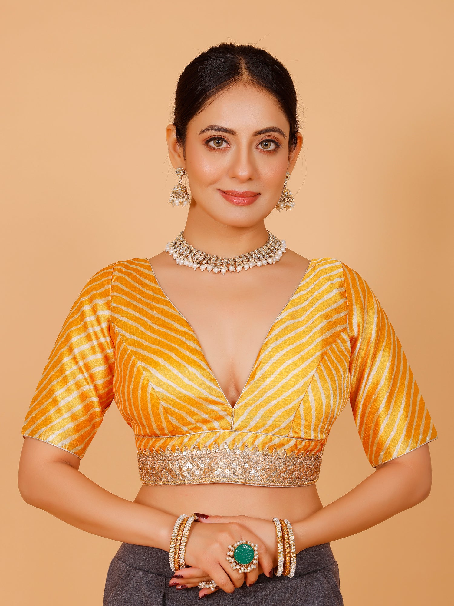 Silk Zari Tiki Work Blouse