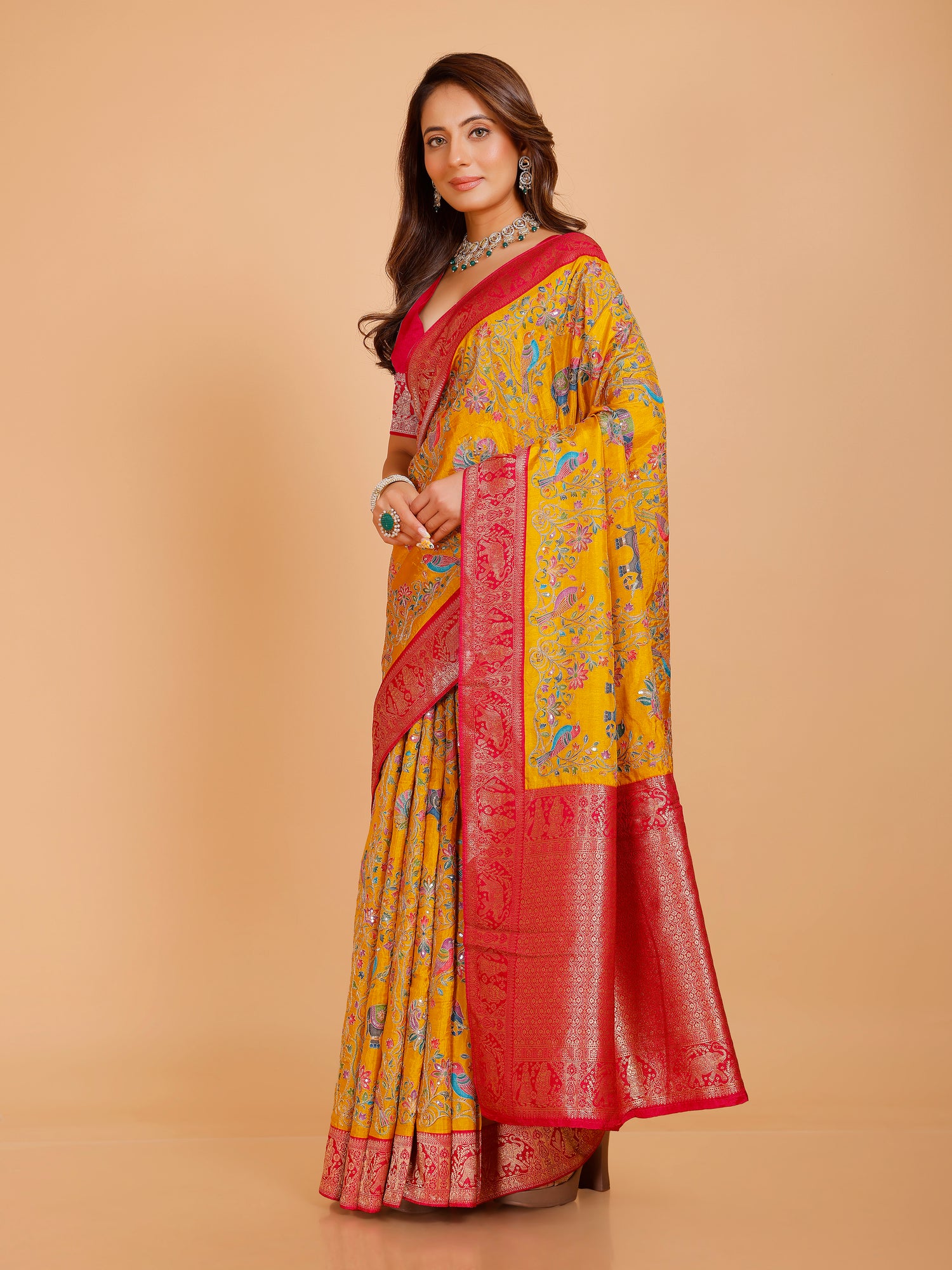 Ramya Silk Embroidered Saree