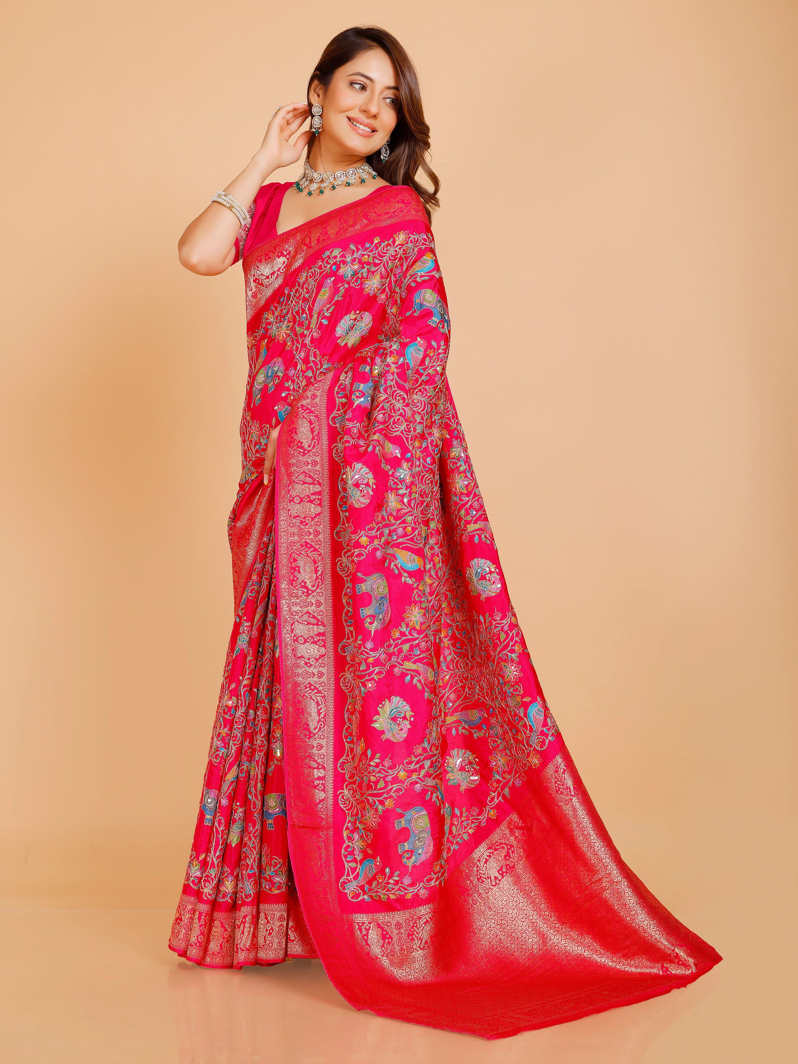 Ramya Silk Embroidered Saree