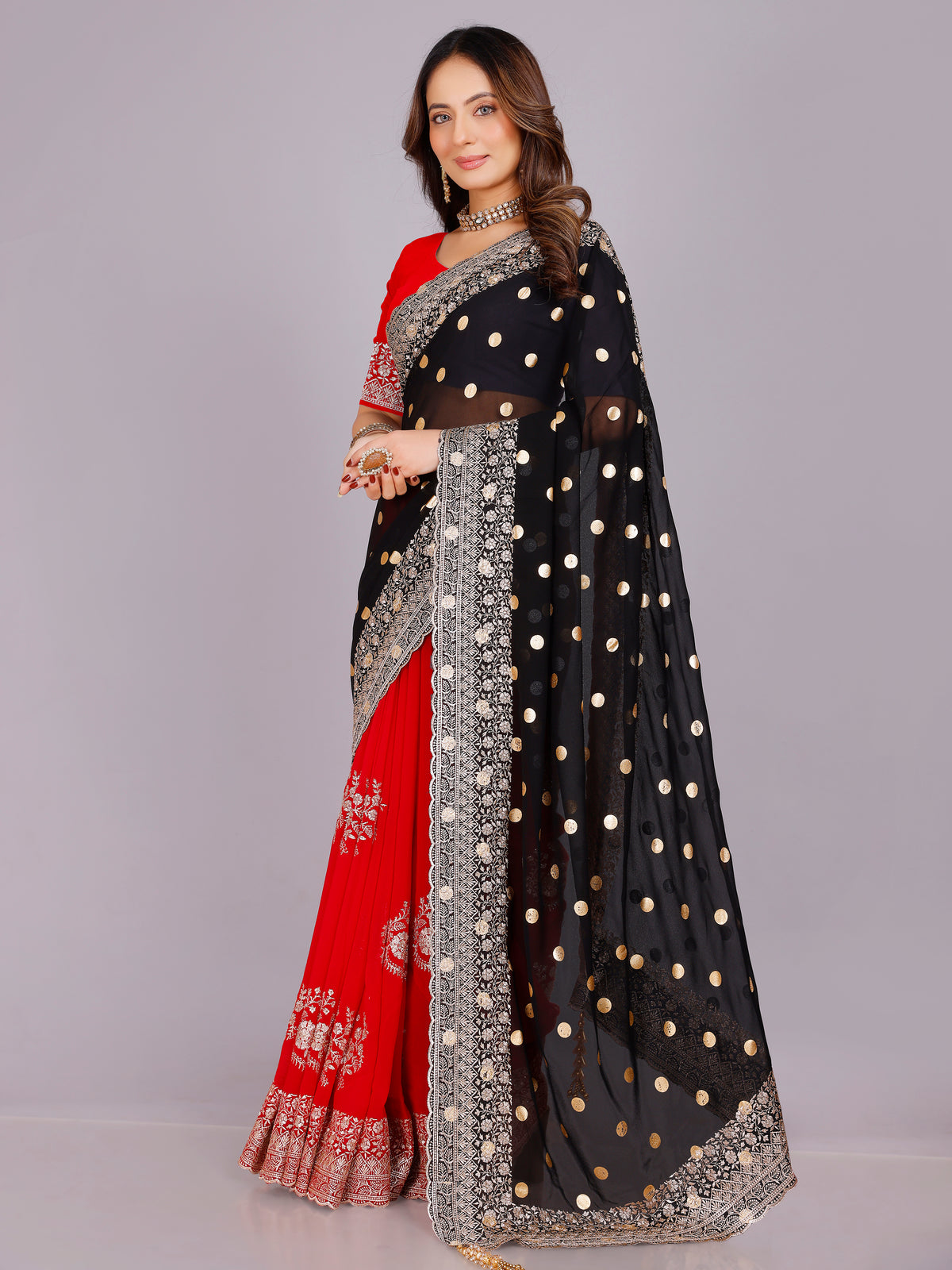Shalee Georgette Embroidery Saree