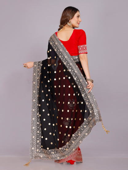 Shalee Georgette Embroidery Saree