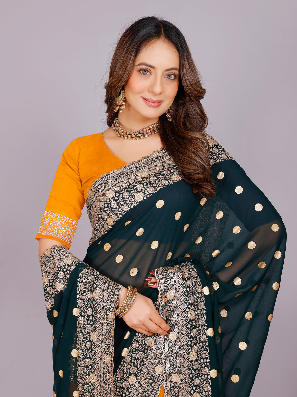 Shalee Georgette Embroidery Saree