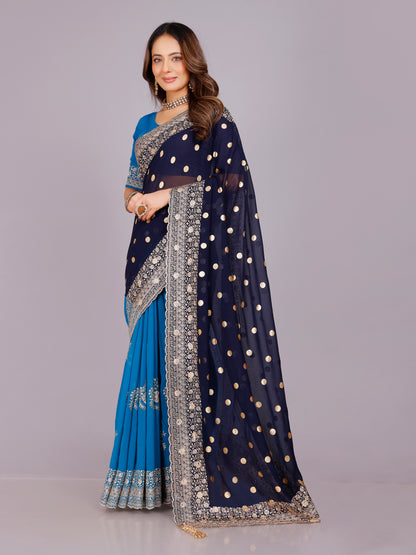 Shalee Georgette Embroidery Saree