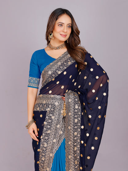 Shalee Georgette Embroidery Saree