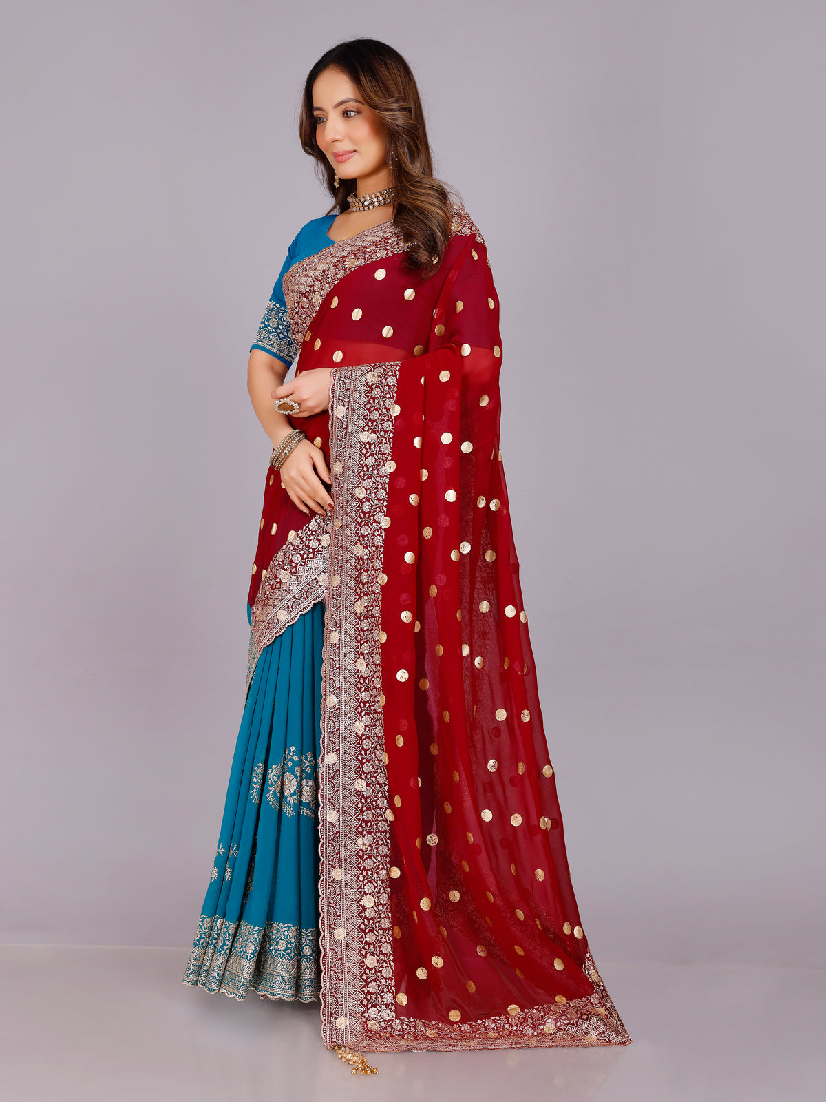 Shalee Georgette Embroidery Saree