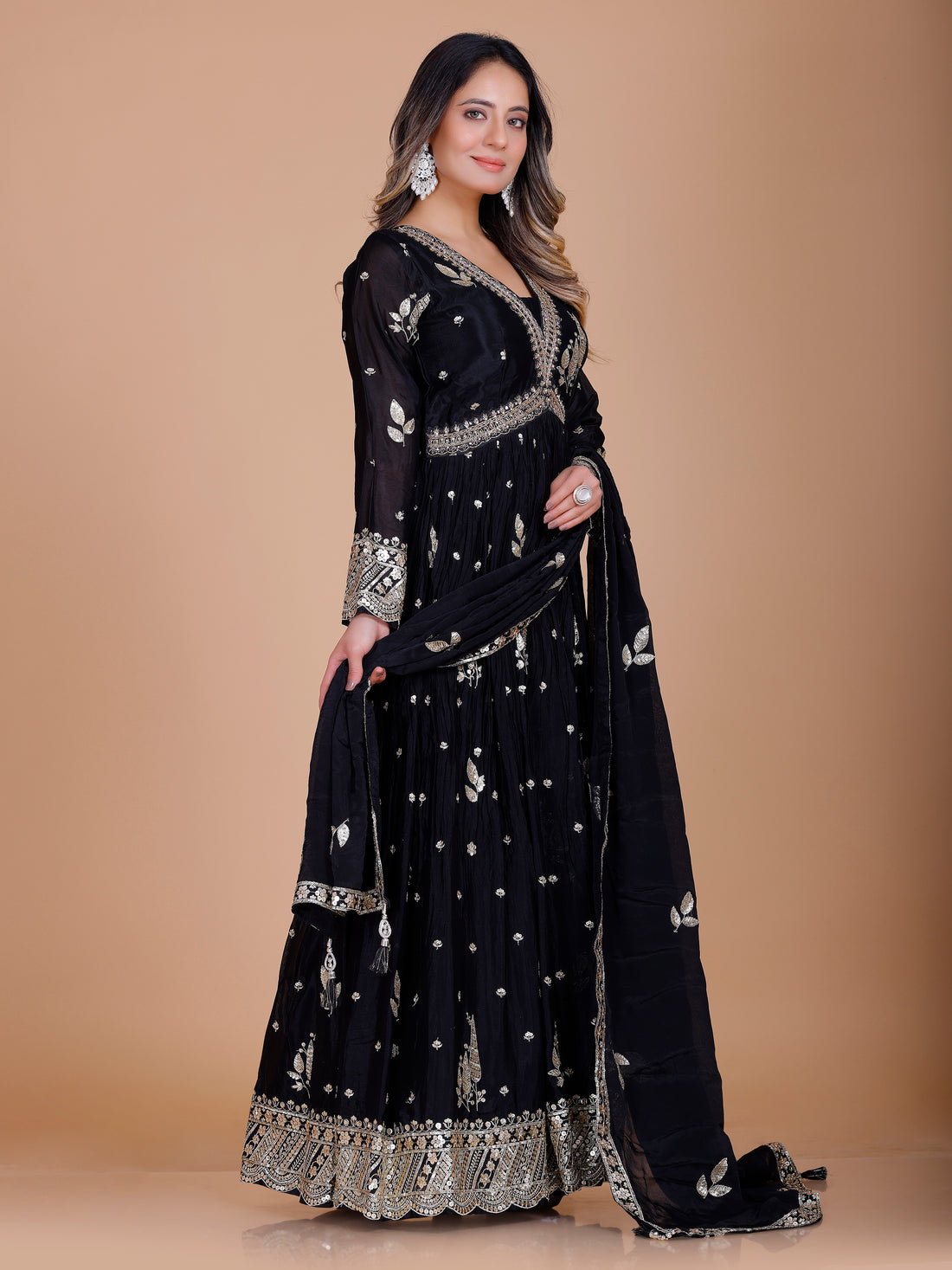 Zarina Gown With Dupatta