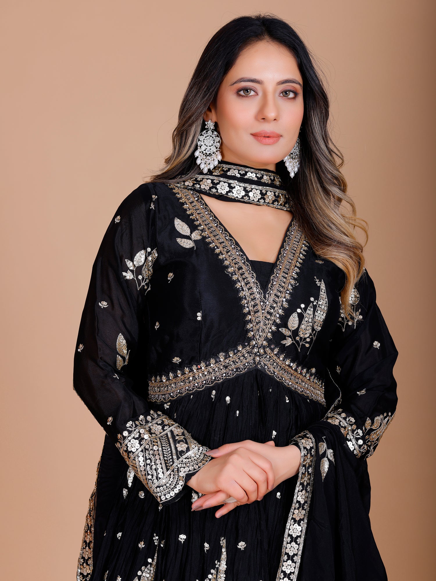 Zarina Gown With Dupatta