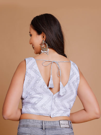 Georgette Sequence Work Blouse