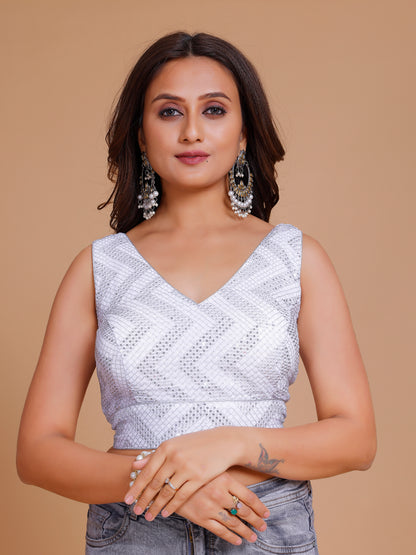 Georgette Sequence Work Blouse