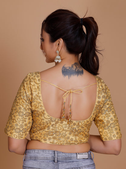 Net Embroidered Tiki Work Blouse