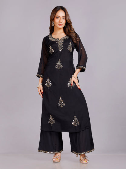 Heena Silk Kurti &amp;amp; Palazzo