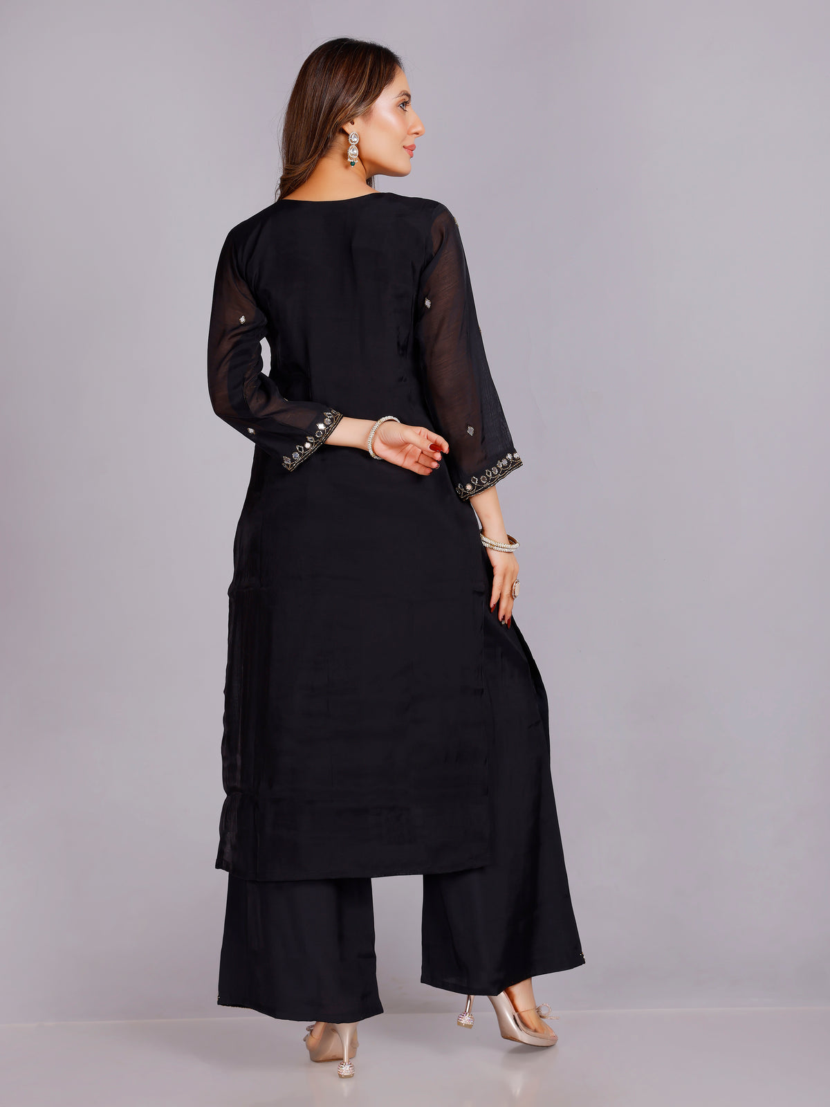 Heena Silk Kurti &amp;amp; Palazzo