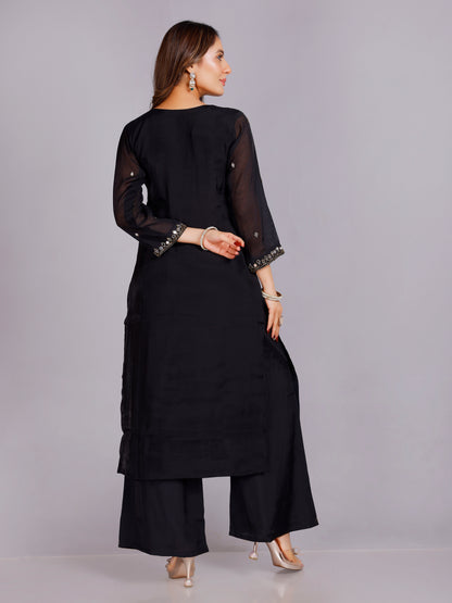 Heena Silk Kurti &amp;amp; Palazzo
