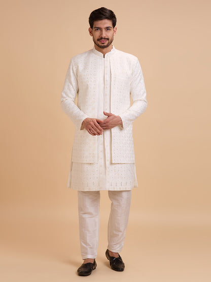 Mens Kurta Set Jacket Style