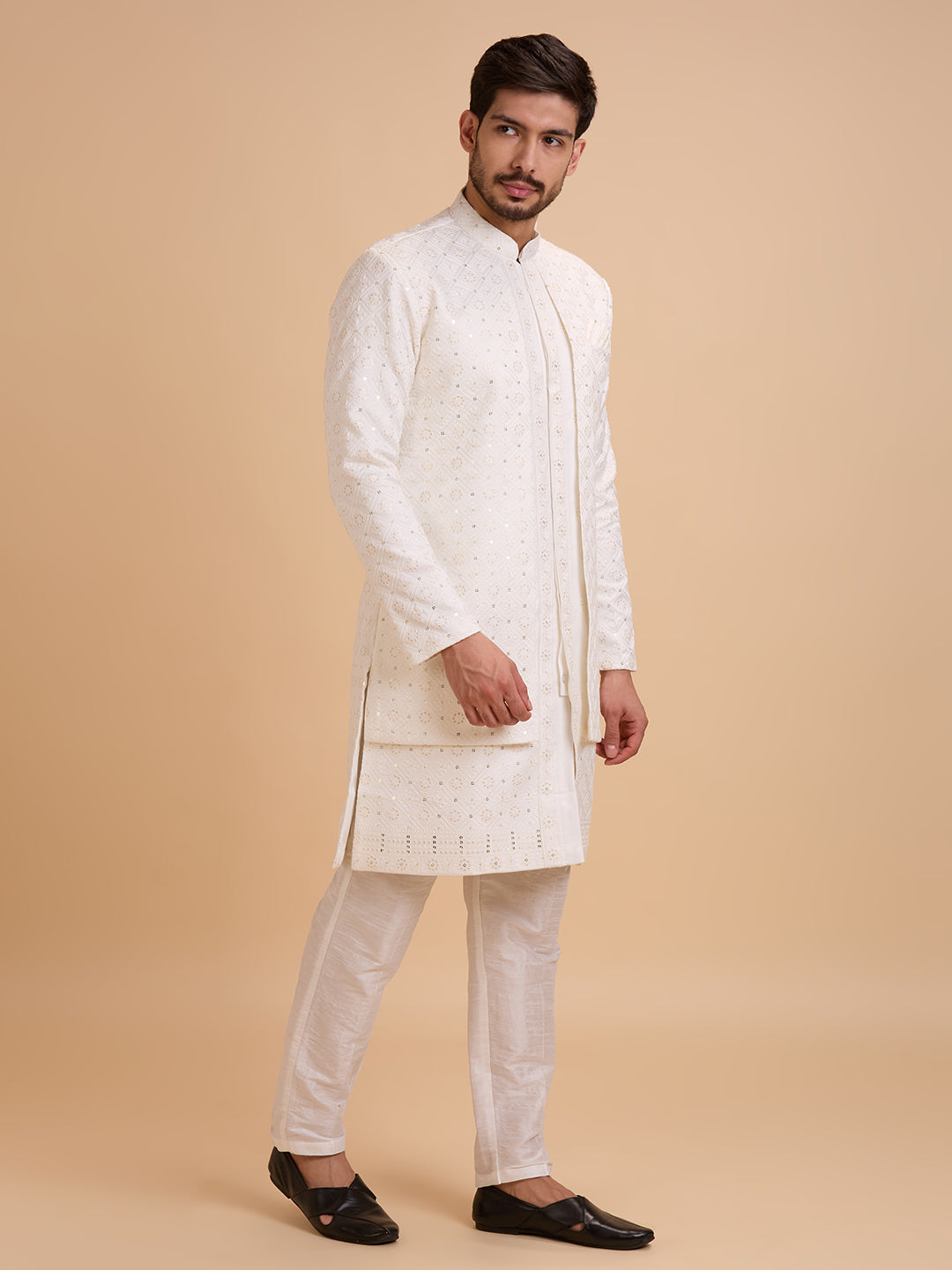 Mens Kurta Set Jacket Style