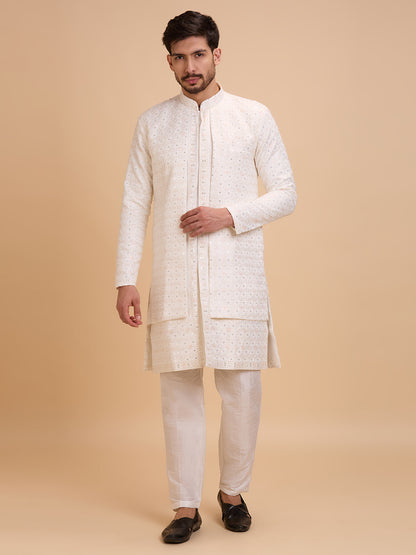 Mens Kurta Set Jacket Style