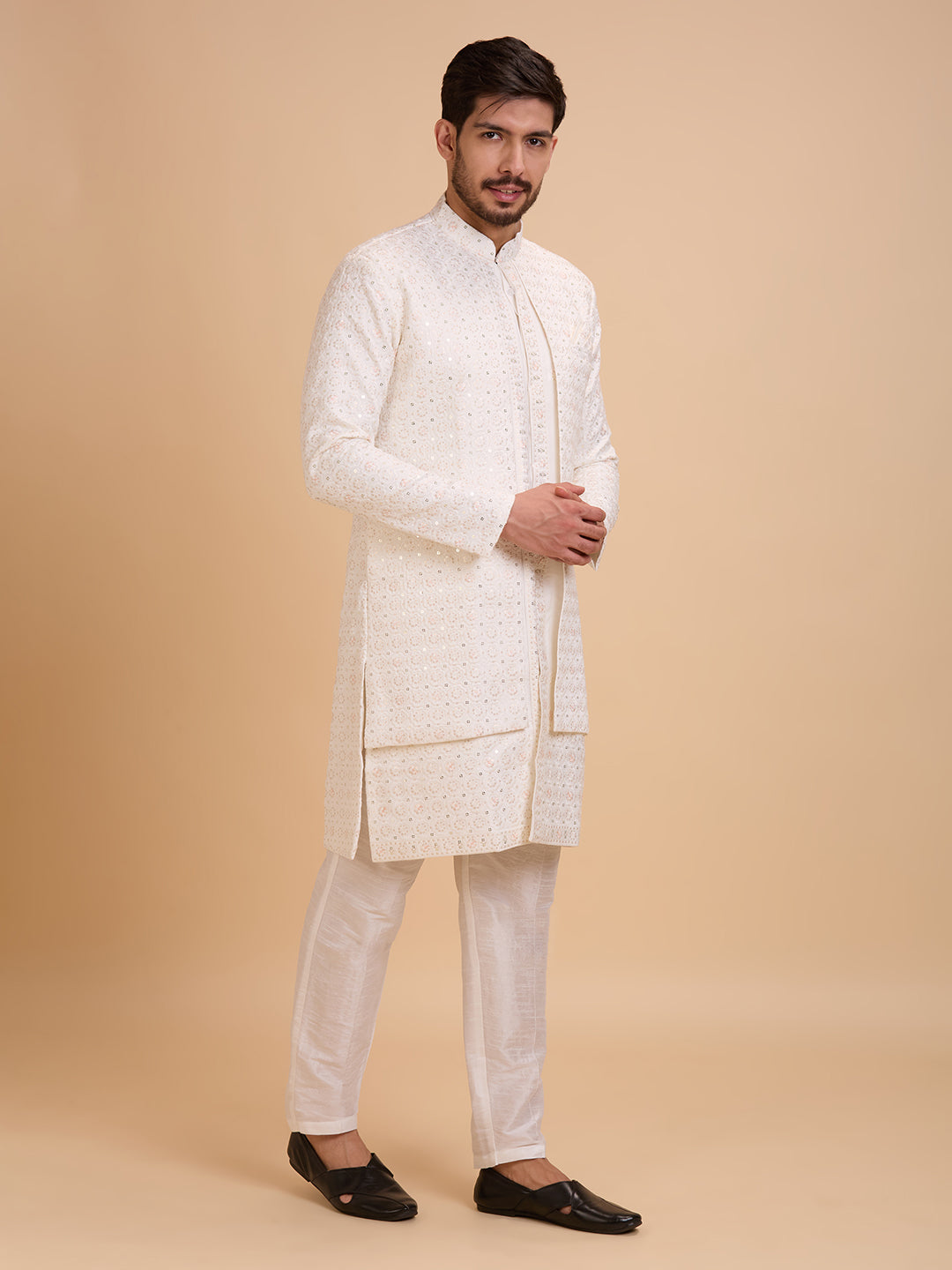 Mens Kurta Set Jacket Style