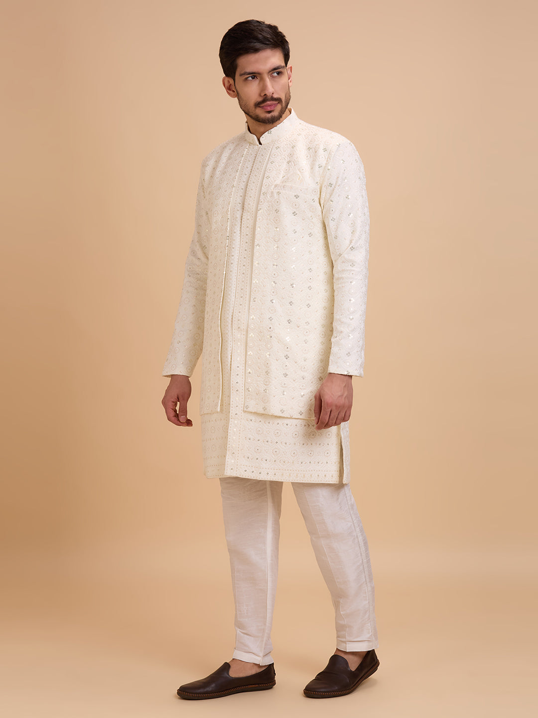Mens Kurta Set Jacket Style
